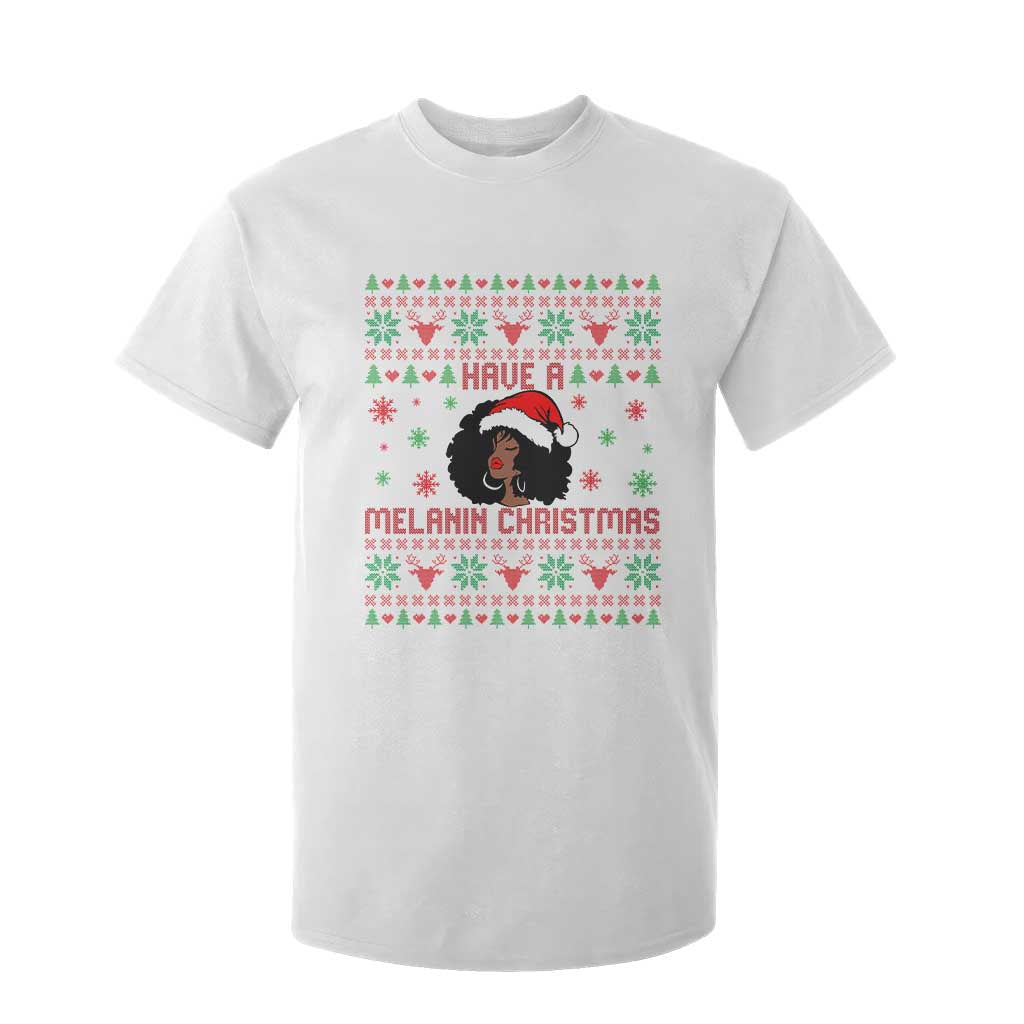 Have A Melanin Christmas T Shirt For Kid Cute Black Santa Girl Ugly Xmas TS12 White Print Your Wear