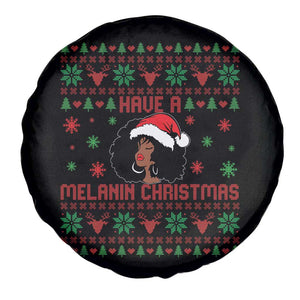Have A Melanin Christmas Spare Tire Cover Cute Black Santa Girl Ugly Xmas TS12 Print Your Wear