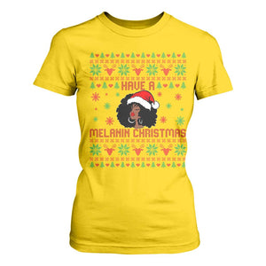 Have A Melanin Christmas T Shirt For Women Cute Black Santa Girl Ugly Xmas TS12 Daisy Print Your Wear