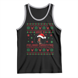 Have A Melanin Christmas Tank Top Cute Black Santa Girl Ugly Xmas TS12 Black Athletic Heather Print Your Wear