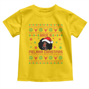 Have A Melanin Christmas Toddler T Shirt Cute Black Santa Girl Ugly Xmas TS12 Daisy Print Your Wear