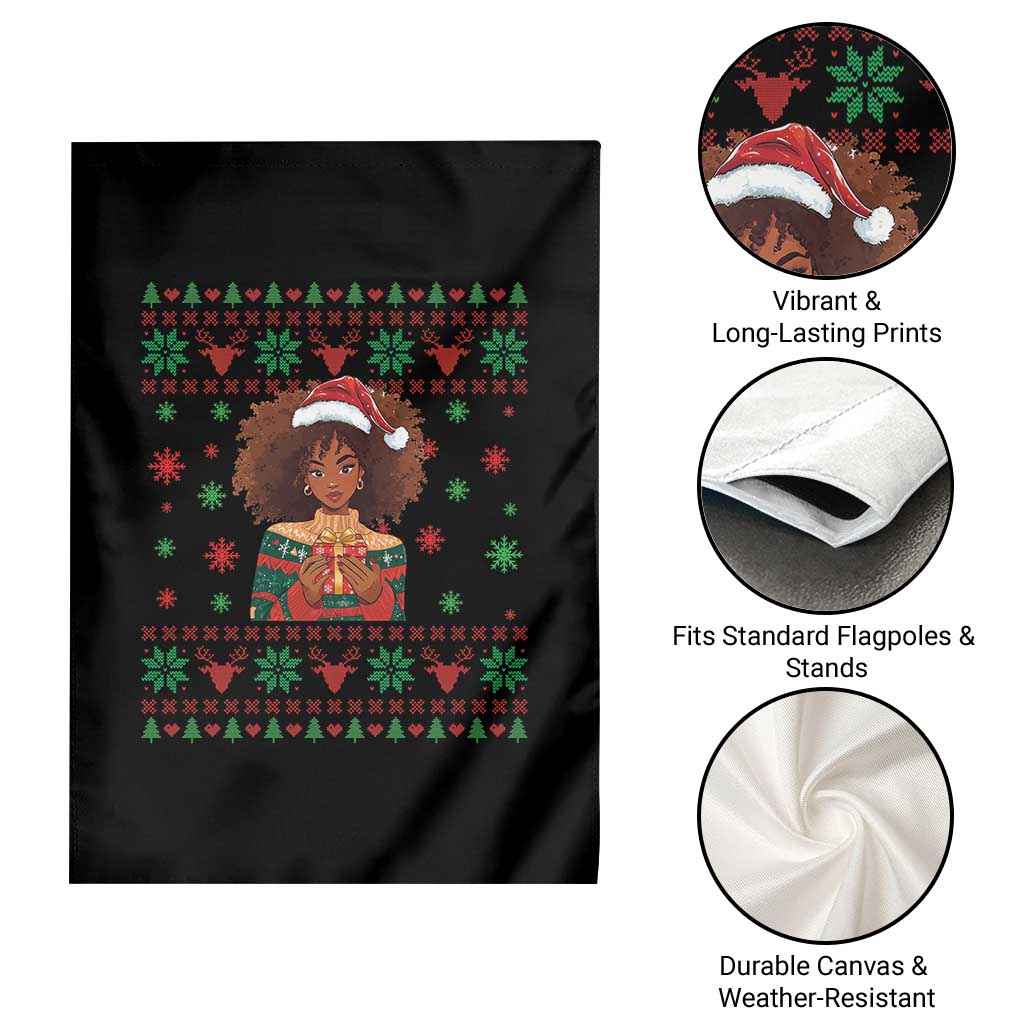 Black Queen Christmas Garden Flag African American Girl Black Pride TS12 Print Your Wear
