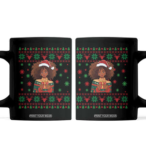 Black Queen Christmas Coffee Mug African American Girl Black Pride TS12 Black Print Your Wear