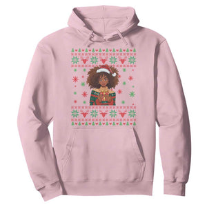 Black Queen Christmas Hoodie African American Girl Black Pride TS12 Light Pink Print Your Wear