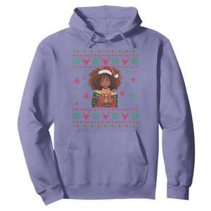 Black Queen Christmas Hoodie African American Girl Black Pride TS12 Violet Print Your Wear