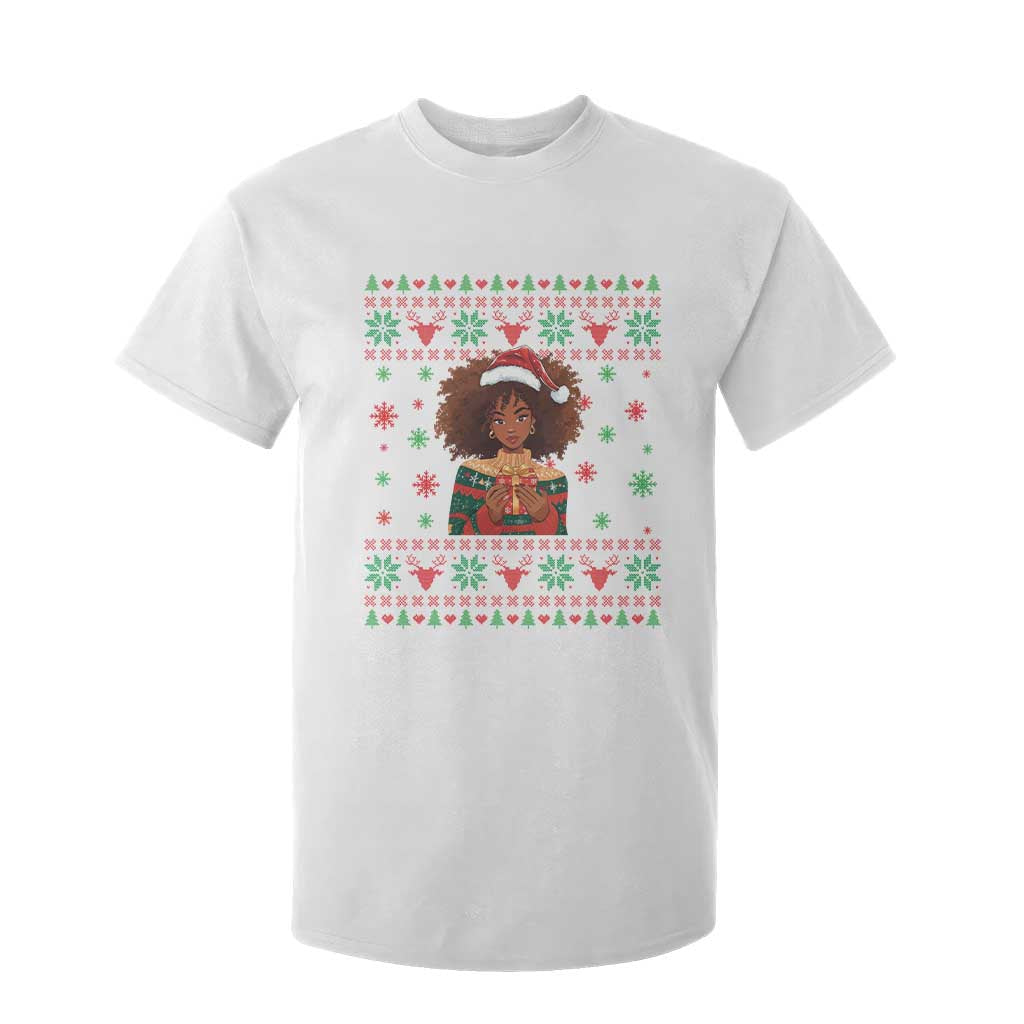 Black Queen Christmas T Shirt For Kid African American Girl Black Pride TS12 White Print Your Wear