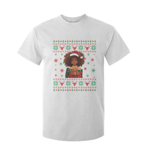 Black Queen Christmas T Shirt For Kid African American Girl Black Pride TS12 White Print Your Wear