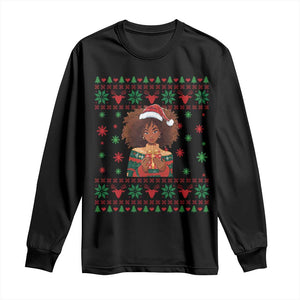 Black Queen Christmas Long Sleeve Shirt African American Girl Black Pride TS12 Black Print Your Wear