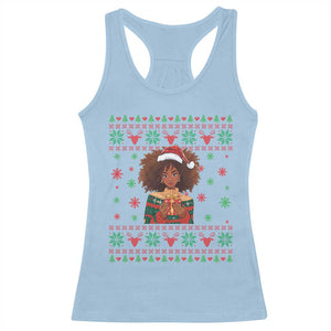 Black Queen Christmas Racerback Tank Top African American Girl Black Pride TS12 Light Blue Print Your Wear