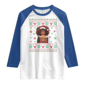 Black Queen Christmas Raglan Shirt African American Girl Black Pride TS12 White Royal Print Your Wear