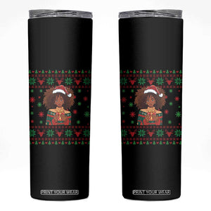 Black Queen Christmas Skinny Tumbler African American Girl Black Pride TS12 Black Print Your Wear