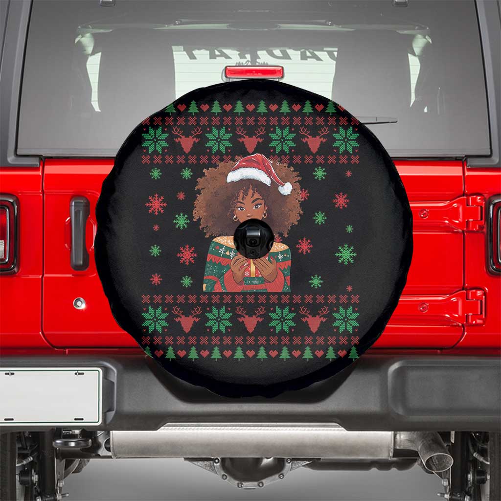 Black Queen Christmas Spare Tire Cover African American Girl Black Pride TS12 Black Print Your Wear