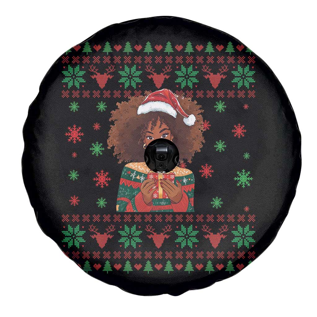 Black Queen Christmas Spare Tire Cover African American Girl Black Pride TS12 Print Your Wear