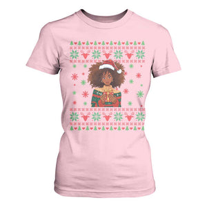 Black Queen Christmas T Shirt For Women African American Girl Black Pride TS12 Light Pink Print Your Wear