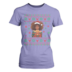 Black Queen Christmas T Shirt For Women African American Girl Black Pride TS12 Violet Print Your Wear