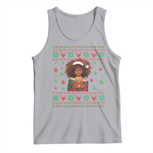 Black Queen Christmas Tank Top African American Girl Black Pride TS12 Athletic Heather Print Your Wear