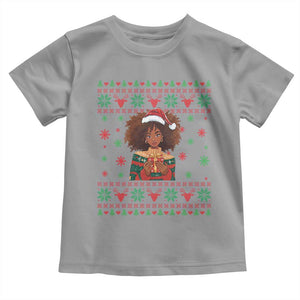 Black Queen Christmas Toddler T Shirt African American Girl Black Pride TS12 Sport Gray Print Your Wear