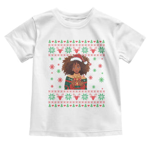 Black Queen Christmas Toddler T Shirt African American Girl Black Pride TS12 White Print Your Wear