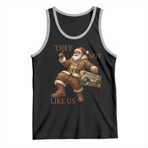 They Not Like Us Tank Top Funny Christmas Black Santa Claus TS12 Black Athletic Heather Print Your Wear