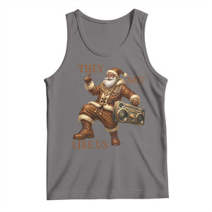 They Not Like Us Tank Top Funny Christmas Black Santa Claus TS12 Deep Heather Print Your Wear