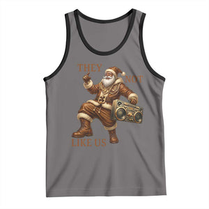 They Not Like Us Tank Top Funny Christmas Black Santa Claus TS12 Deep Heather Black Print Your Wear