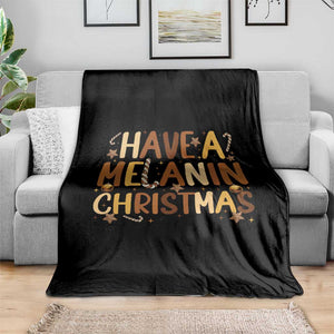 Funny Black Pride Have A Melanin Christmas Throw Blanket Culture Gift TS12 Print Your Wear