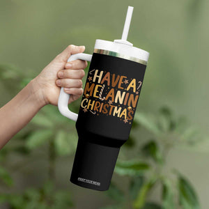 Funny Black Pride Have A Melanin Christmas Tumbler With Handle Culture Gift TS12 Print Your Wear