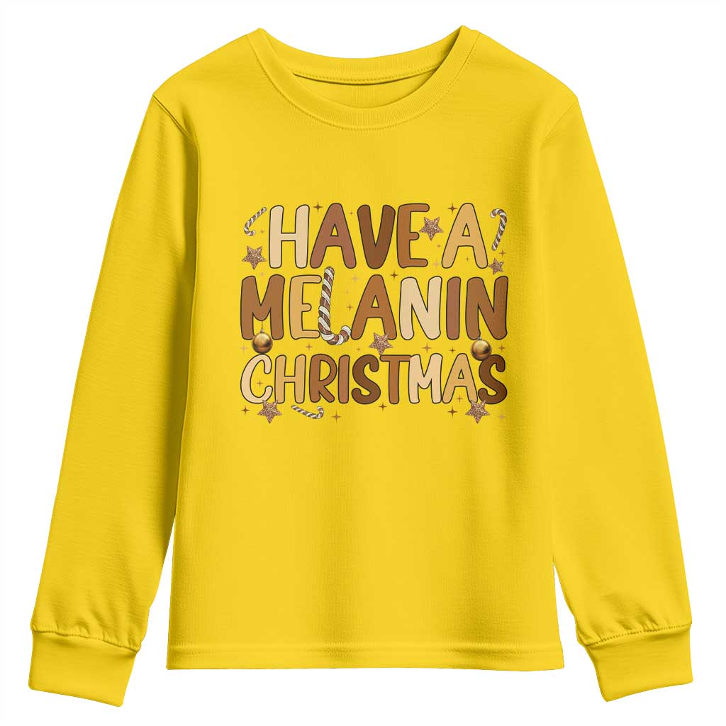 Funny Black Pride Have A Melanin Christmas Youth Sweatshirt Culture Gift TS12 Daisy Print Your Wear