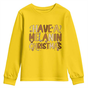 Funny Black Pride Have A Melanin Christmas Youth Sweatshirt Culture Gift TS12 Daisy Print Your Wear