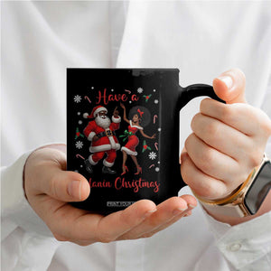 Have A Melanin Christmas Coffee Mug Funny Dancing Santa And Mrs Claus Culture Gift TS12 Print Your Wear