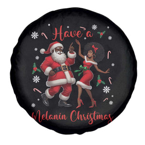 Have A Melanin Christmas Spare Tire Cover Funny Dancing Santa And Mrs Claus Culture Gift TS12 Print Your Wear