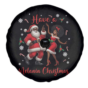 Have A Melanin Christmas Spare Tire Cover Funny Dancing Santa And Mrs Claus Culture Gift TS12 Print Your Wear