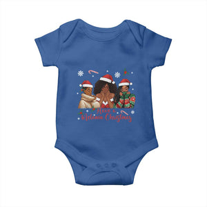 Have A Melanin Christmas Baby Onesie Black Girl Xmas Gift TS12 Royal Blue Print Your Wear