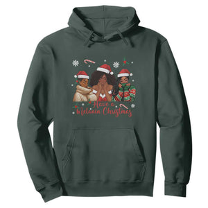 Have A Melanin Christmas Hoodie Black Girl Xmas Gift TS12 Dark Forest Green Print Your Wear