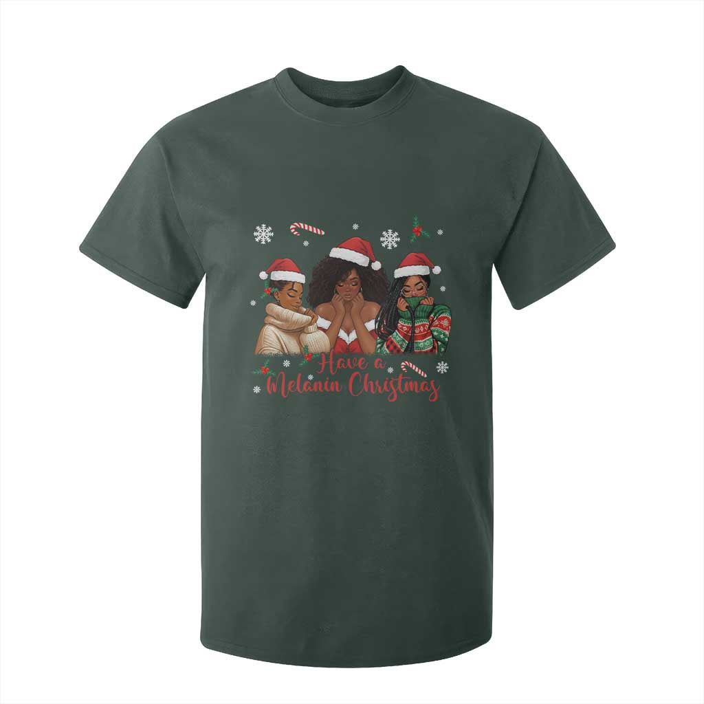 Have A Melanin Christmas T Shirt For Kid Black Girl Xmas Gift TS12 Dark Forest Green Print Your Wear