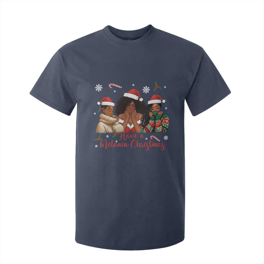 Have A Melanin Christmas T Shirt For Kid Black Girl Xmas Gift TS12 Navy Print Your Wear
