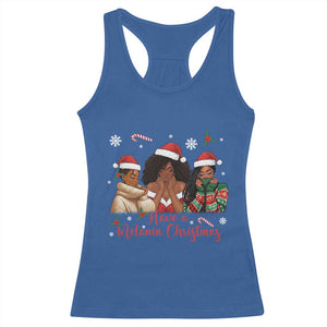 Have A Melanin Christmas Racerback Tank Top Black Girl Xmas Gift TS12 Royal Blue Print Your Wear