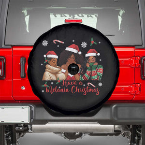 Have A Melanin Christmas Spare Tire Cover Black Girl Xmas Gift TS12 Black Print Your Wear