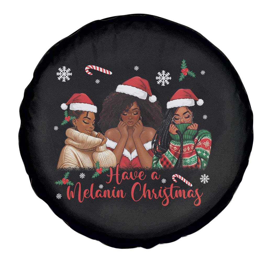 Have A Melanin Christmas Spare Tire Cover Black Girl Xmas Gift TS12 Print Your Wear