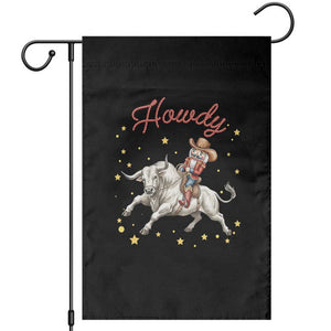 Funny Nutcracker Bull Riding Garden Flag Howdy Western Christmas Holiday Gift TS12 Black Print Your Wear
