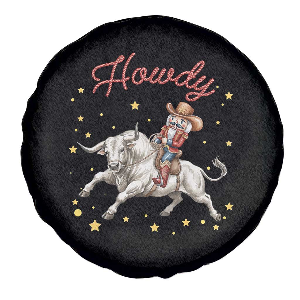 Funny Nutcracker Bull Riding Spare Tire Cover Howdy Western Christmas Holiday Gift TS12 Print Your Wear