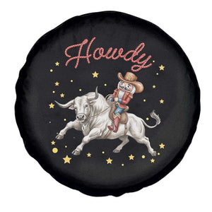Funny Nutcracker Bull Riding Spare Tire Cover Howdy Western Christmas Holiday Gift TS12 Print Your Wear