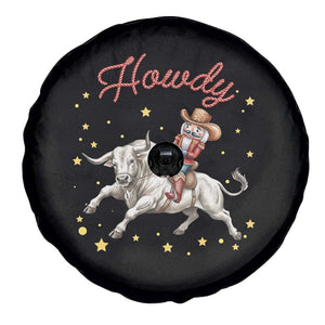 Funny Nutcracker Bull Riding Spare Tire Cover Howdy Western Christmas Holiday Gift TS12 Print Your Wear