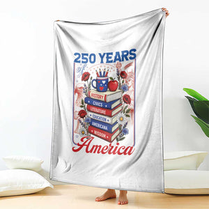 250 Years Of America American Teacher Graphic Throw Blanket Patriotic Educator Gift TS12 Print Your Wear
