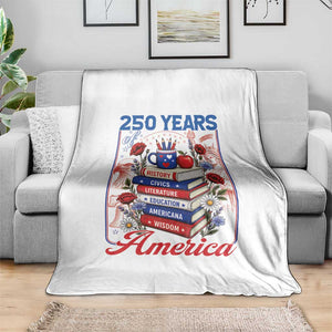 250 Years Of America American Teacher Graphic Throw Blanket Patriotic Educator Gift TS12 Print Your Wear