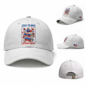 250 Years Of America American Teacher Graphic Baseball Cap Patriotic Educator Gift