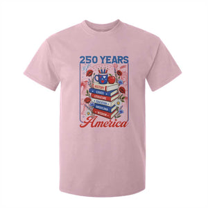 250 Years Of America American Teacher Graphic T Shirt For Kid Patriotic Educator Gift TS12 Light Pink Print Your Wear