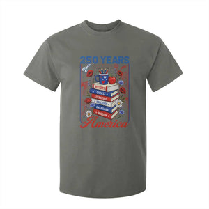 250 Years Of America American Teacher Graphic T Shirt For Kid Patriotic Educator Gift TS12 Military Green Print Your Wear