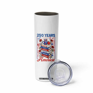 250 Years Of America American Teacher Graphic Skinny Tumbler Patriotic Educator Gift TS12 Print Your Wear