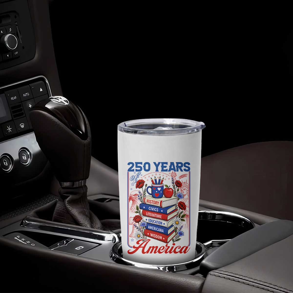 250 Years Of America American Teacher Graphic Tumbler Cup Patriotic Educator Gift TS12 Print Your Wear
